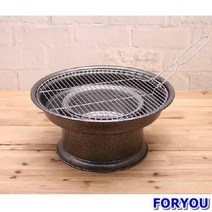 ForU38 바베큐그릴 원형 대 구이판 석쇠 비비큐그릴 고기구이용 불판, 단품