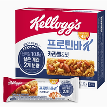 켈로그 프로틴바K 카라멜&넛 (120G) 식물성 단백질 저당 고단백질 간식, 1개, 120g