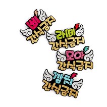 더제이핸즈 반려동물 번개날개 [3글자][이름+간식금지] 강아지 네임핀, 그린+이름3글자+S(8CM)+브로치