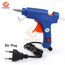AC 100-240V 20W 핫멜트 접착제 총 7mm 스틱 산업용 미니 열 전기 온도 복구 손 도구, 01 Only glue gun EU