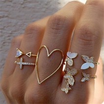 브랜드없음 여성용 보헤미아 반지 빈티지 bague femme anillos 패션 쥬얼리 ringen fidget ring set anillo schmuck gift for girls finger