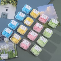 CP비누베이스 비누만들기재료 휴대용 손 세척 정제 비누 종이 학생과 어린이를 위한 미니 꽃 꽃잎 여행, 01 Box-packed_04 Green