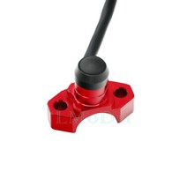전기 팩 부품 DIY 호환 변환 LMoDri-CNC 알루미늄 오토바이 스위치 수동 리턴 버튼 핸들 바 마운트 헤드 램, 02 빨간, 한개옵션1