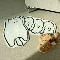 [유유존] 댕댕냥냥러그 발매트 미니 고양이 강아지 털 카페트, 댕댕냥냥러그_댕댕이