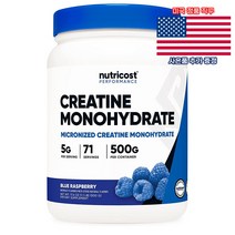 뉴트리코스트 크레아틴 모노하이드레이트 500g 71서빙 Nutricost Creatine 사은품 증정