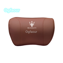 Ogfaour마세라티 기블리 콰트로포르테 르반테 르반떼 전용 등 헤드 목 쿠션 헤드레스트 삼지창 로고 차량용 등 목 허리 베게 방석 장거리 운전 새 차 선물 가족 아이 부모님 연인, D형
