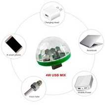 싸이키 사이키조명 노래방 파티 클럽 무대 가정용 미러볼 밀러볼 LED 전구 회전 전구, 3w USB 5V