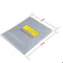 드론 부품 DIY 키트 입문용 RC 내화 방수 리포 배터리 방폭 안전 가방 내화성 Lipo FPV 레이싱 모델, Silver 180x230MM