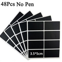 라벨스티커 라벨지 30 개/갑/팩 칠판 스티커 주방 화장품 개/대 냉장고 라벨, 04 48Pcs D