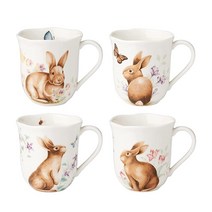 Lenox 버터플라이 메도 버니 쿠키 병506916, Mugs, Set of 4