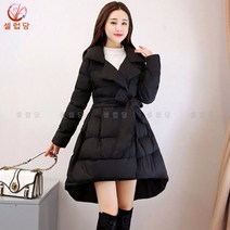 셀럽당 여성 패딩 가을 겨울 도톰 숄카라 퓨어 a라인 코트