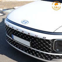 (SNJ) 그랜저GN7 용품 투톤 레터링 아크릴 엠블럼 포인트 튜닝 악세사리 몰딩, 도어 휀다 엠블럼 2p - 레드