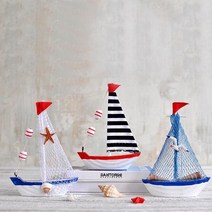 여름 미니 돛단배 요트 보트 배 모형 인테리어 소품 아이디어 상품, C