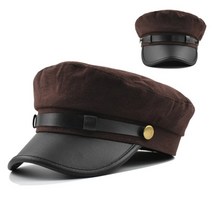 헌팅캡 레트로 가죽모자 도리구찌모자 여성을위한 빈티지 베레모 모자 해군 2022 세련된 가을 겨울 영국 스