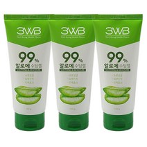 웰빙 예쁜얼굴 알로에 수딩 젤 150ml 3개 겔 튜브 수분 공급 미백 진정 여름 피부