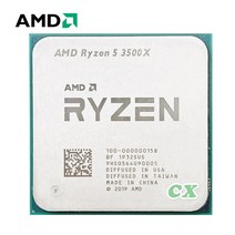 AMD-라이젠 5 3500X CPU 프로세서 3.6 GHz 6 코어 스레드 7NM 65W L3 = 32M 100-000000158 소켓 AM4 팬 미, 한개옵션0