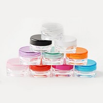투명 화장품 공병 크림용기 화장품 용기 3g DD-10219, 핑크, 핑크