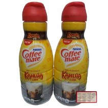 커피 크리머Coffee Creamer 번들. 메이트 리퀴드 2병 CureCor 컬렉티브 스티커 1개, 칼루아와 크림