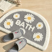 홈패션 집꾸미기용 데이지플라워 반달 발매트 원룸 아이방 욕실 키친 침실, 플라워가든 반달매트 대, 플라워가든 반달매트 대