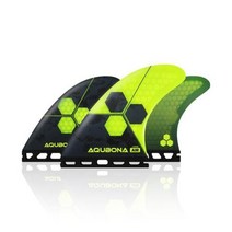 AQUBONA 벌집 유리 섬유 성능 서핑 보드 핀 스러스터 3 단일 탭, [01] single-yellow3L