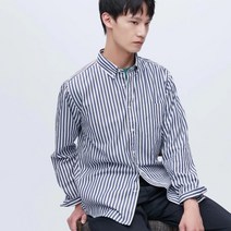 유니클로 엑스트라 파인 코튼 브로드 스트라이프 셔츠 (버튼 다운 칼라 긴소매) 일본직수