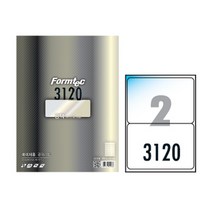 폼텍 LA3120 레이저광택라벨 2칸(200x140mm) 20매