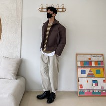 남자 간절기 오버핏 크롭 부드러운 웰론 발열 숏 퀄팅 패딩 자켓