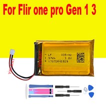 flir one pro gen 1용 3.7v 550mah 배터리 3 열화상 카메라 배터리