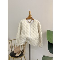 허니제이 / 배트인 양털 누빔 포켓 박시핏 집업 점퍼(2color)