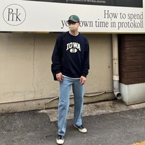 iowa 빈티지 프린트 오버핏 남여공용 맨투맨