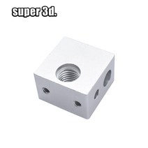 MK2 알루미늄 히팅 블록 황동 보호 슬리브 포함 3D 프린터 MK10 압출기 20x20x13 M7 스레드, [02] 5 개