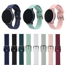 실리콘 스트랩 갤럭시워치3 액티브2 갤럭시워치4 액티브3 20mm 22mm 삼성 스마트워치 기어S3 시계줄 밴드 교체 웨어러블 시계, 미드나잇 블루