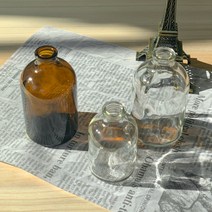[소품톡톡] 빈티지시약병 유리화병 디퓨저공병 미니유리병 꽃병 화병, 브라운