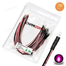 tv백라이트 교체 tv수리 모니터수리 20pcs 3mm 12v led 다이오드 사전 배선 방출 빛 구슬 따뜻한 흰색 빨간색 녹색 파란색 노란색 주황색 uv 핑크 사전 유선 램프, 분홍색