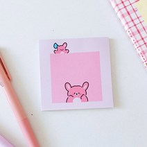 업무용 명품 가죽 다이어리 귀여운 강아지 곰 동물 시리즈 종이 메모 패드 50 매 할 일 목록 저널 노트 페, 01 50