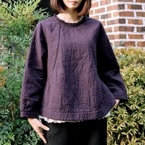 프릴 절개 본딩 블라우스