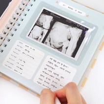 초보맘 육아일기 산모선물 초음파앨범 산모일기장 임신축하선물 임신선물, 도트
