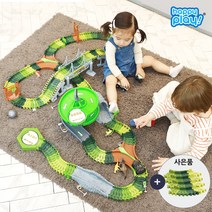 [사은품 증정] 공룡대탐험 다이노트랙 디럭스 자동차 미니카 트랙 장난감 세트 273pcs+추가레일 48pcs, 공룡대탐험 다이노트랙 디럭스 + 추가레일 48pcs