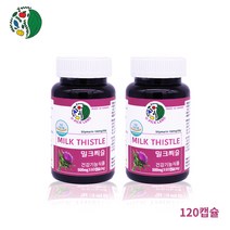 간에 좋은 밀크씨슬 추출물 실리마린 130mg 간영양제 간에좋은 영양제 밀크 시슬 간 보호 엉겅퀴 민들레 아티초크 분말 가루 식약처 인증 1000 mg 캐나다 직구 수입 60캡슐, 2ea