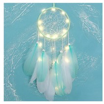 깃털장식 벽장식 드림캐처 신혼집집들이선물 행잉가든, 1)LED깃털드림캐쳐(핑크)