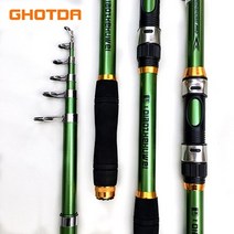외수질로드 선상 광어 민어 농어 낚시대 Ghotda 디자인 화이트 스피닝 낚싯대 frp, 4-초록