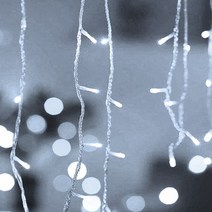 크리스마스 화환 LED 커튼 고드름 문자열 조명 부대 0.4-0.6m AC 정원 거리 야외 장식 휴일 빛, 02 white_02 미국 플러그