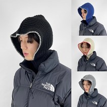 씨티보이 겨울 남자 여성 배색 니트 울 바라클라바 후드 넥워머 목토시
