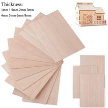 나무 공예 장식 경량 보드 모델 건축 교육용 발사 우드 개, 11.5pcs - 100x200x3mm