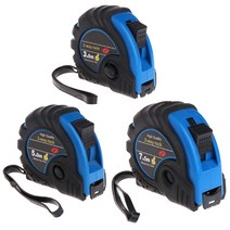 1 Pc 줄자 Stanless Steel & Rubber 3m 5m 7.5m 개폐식 줄자 3 방향 잠금 미터법 고무 측정 테이프 규칙