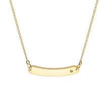 [비앤비골드] 18K 각인이니셜 미니스틱 미아방지 체인목걸이 IRN38246