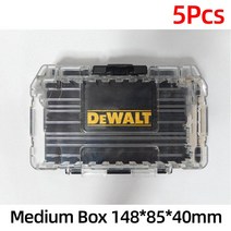 DEWALT Original Tool Box 터프 케이스 소형 중형 부품 액세서리 보관, 15 Black Medium 5Pcs
