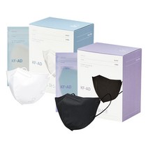 KFAD 비말차단 맘편히 새부리형 마스크 100매 초등학생 성인 특대형, 대형(L) 블랙 50매, 중형(M) 블랙 50매