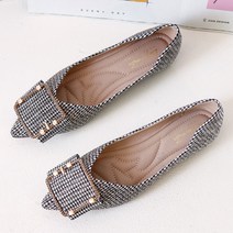 샤이니 사각보석 플랫슈즈 경량플랫 1.5센티 속굽 발편한 플랫 발편한 단화 블링블링