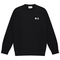 MAISON KITSUNE 명품메종키츠네22FW JM00330KM0001 BK 더블 모노크롬 폭스 맨투맨 블랙
